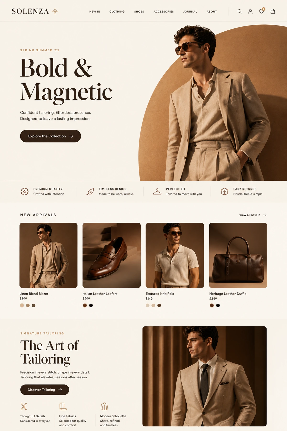 Bold & Magnetic landing page preview